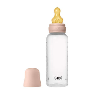 BIBS Flaska - Sutteflaskeset - Plast - Latex/Medium Flow/Rund - 270 ml. - Blush 