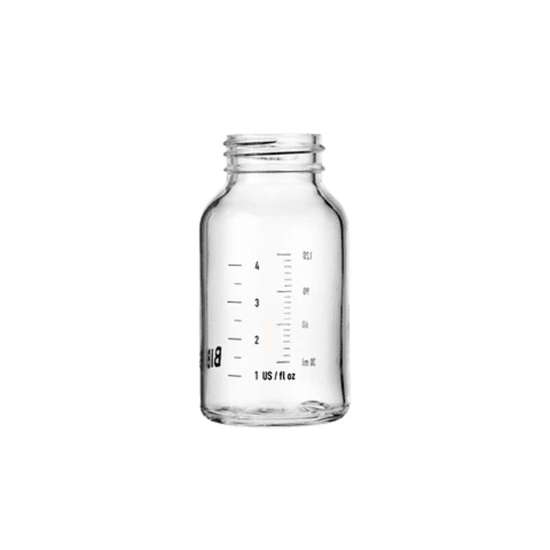 BIBS Flaska - Tillbehör - Liten Sutteflaska - Glas - 120 ml. 