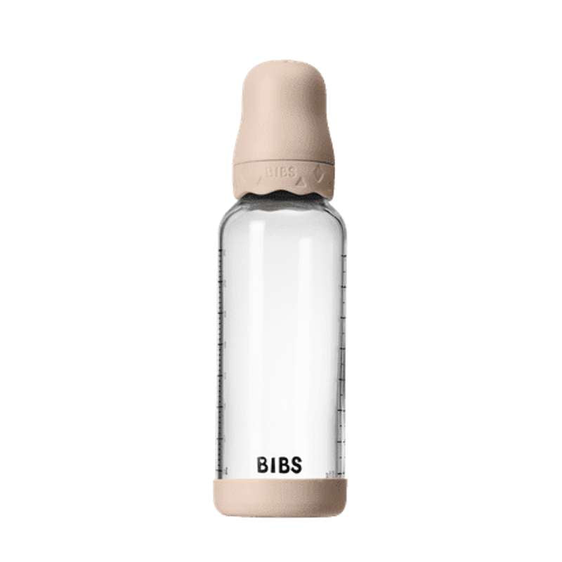 BIBS Bottle - Sutteflaskesæt - Glas - Boheme - Latex/Medium Flow/Rund - 240 ml. - Blush