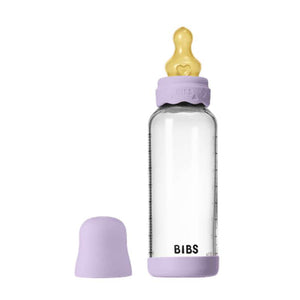 BIBS Flaska - Sutteflaskesät - Glas - Boheme - Latex/Medium Flow/Rund - 240 ml. - Violet Sky 