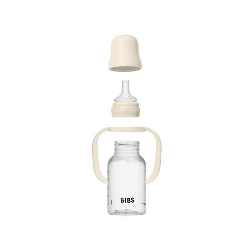 BIBS Flaska - Sutteflaskeset - Plast - Silikon - Sippy - 150 ml. - Elfenben 