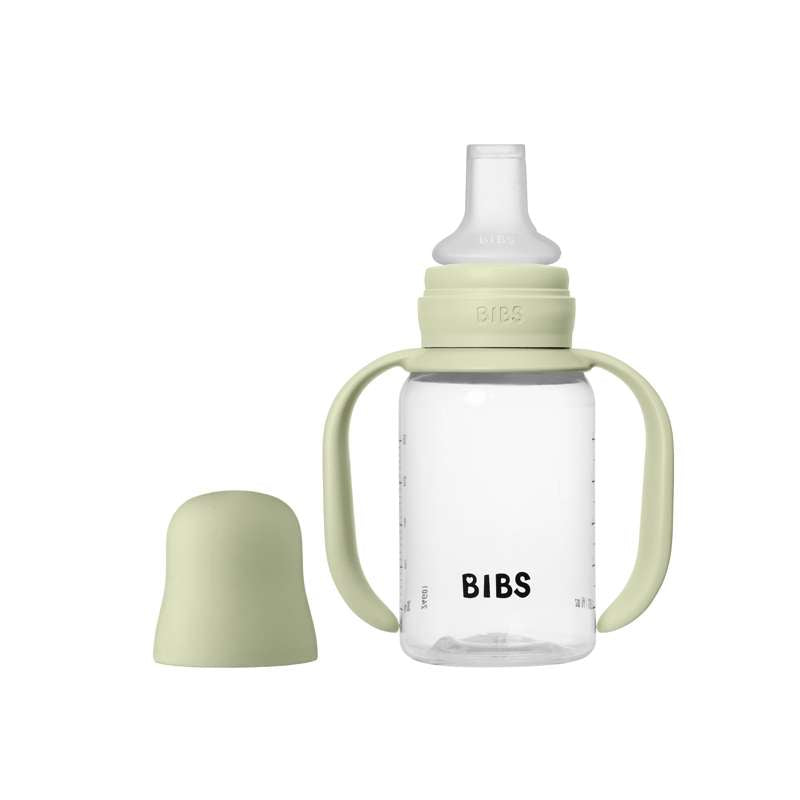 BIBS Flaska - Sutteflaskesätt - Plast - Silikon - Sippy - 150 ml. - Salvia 