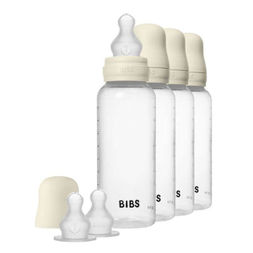 BIBS Flaska - Sutteflaskset - 4 st. - Plast - Silikon - 270 ml. - Elfenben 