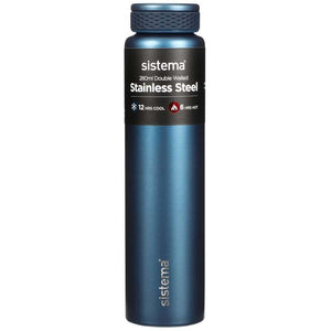System Flask - Rostfritt stål - 280 ml - Blå