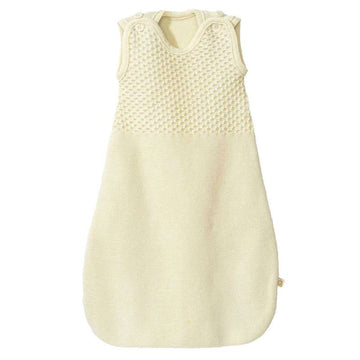 Disana Stickad Sovsäck - Ärmlös - Merinoull - 75 cm. - Naturlig 