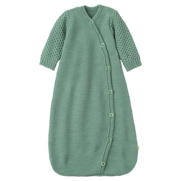Disana Stickad Sovsäck - Långa Ärm - Merinoull - 75 cm. - Jade 