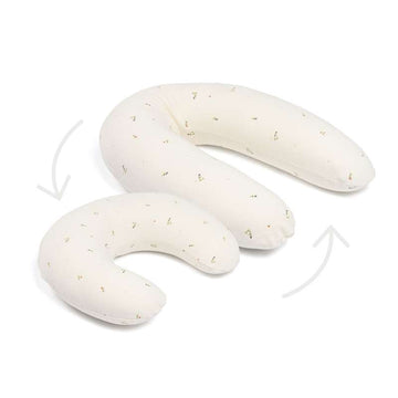 Doomoo 2-i-1 Amnings-/Graviditetskudde - Quilt Creme Blomma 