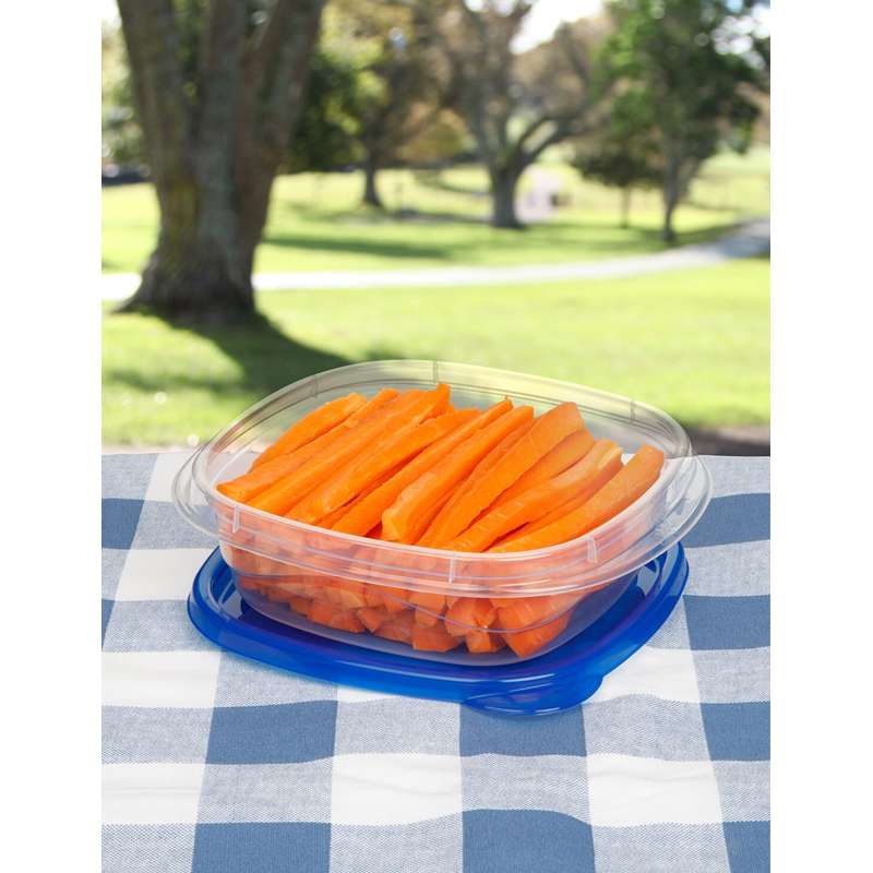 Sistema Matlåda - Square TakeAlongs - 4-Pack - 669ml - Kungl blå 