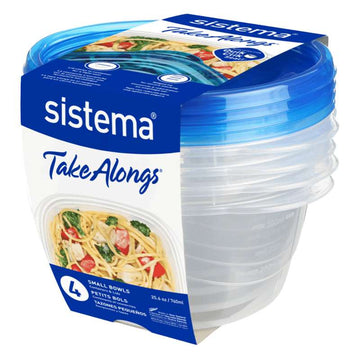 Sistema Matlåda - Small Bowl TakeAlongs - 4-Pack - 760ml - Kungablå 