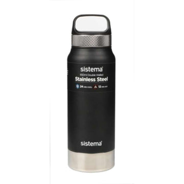 Sistema Termosflaska - Rostfritt Stål - 650ml - Svart 