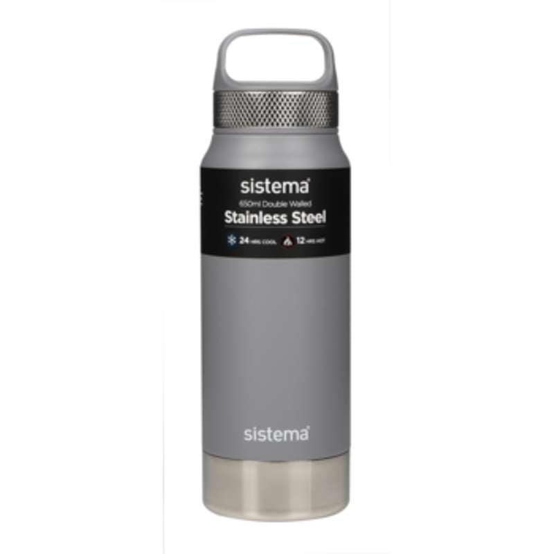 Sistema Termosflaska - Rostfritt Stål - 650ml - Grå 