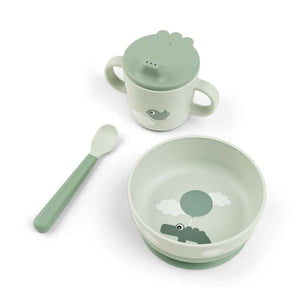 Done By Deer Foodie Första Spiseset - Happy Clouds - Grön 