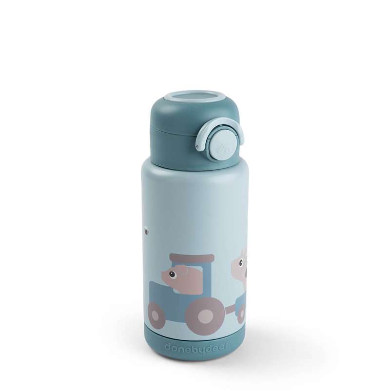 Done by Deer Termosflaska - 340ml - Tiny Farm - Blå 