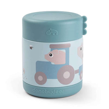 Done by Deer Termo Matbehållare - 300ml - Tiny Farm - Blå 