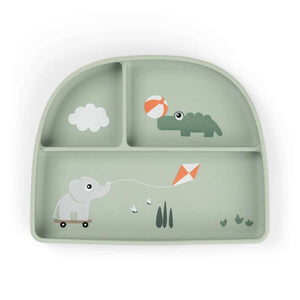 Done By Deer Stick & Stay Rumindelad Tallrik - Playground - Grön 