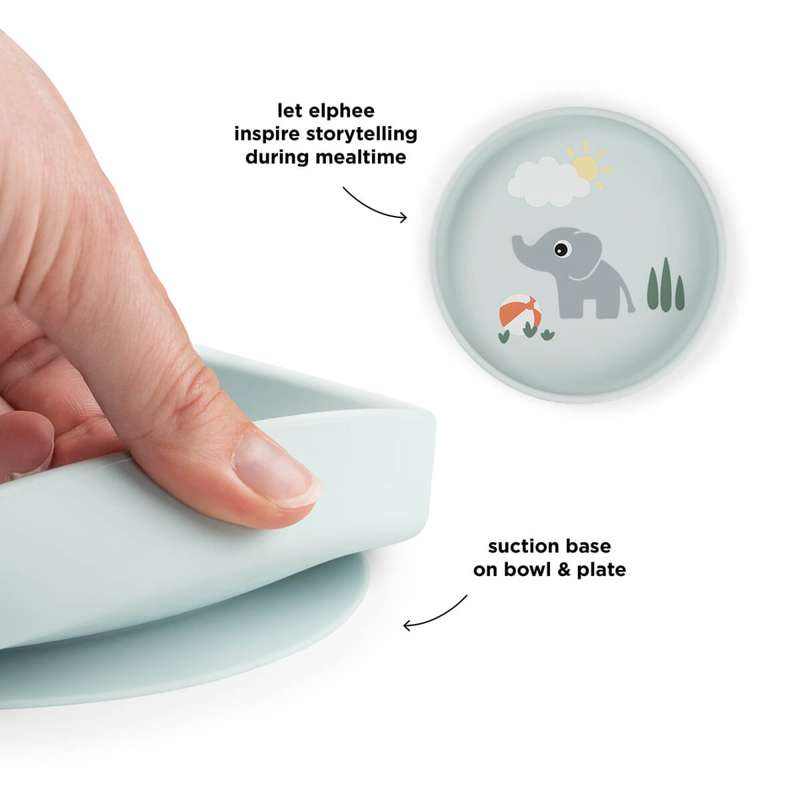 Done by Deer Stick & Stay Tallrik - Silikon - Lekplats - Blå 