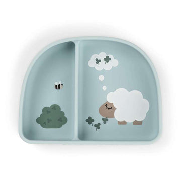 Done By Deer Stick & Stay Rumindelad Skål - Tiny Farm Blå 