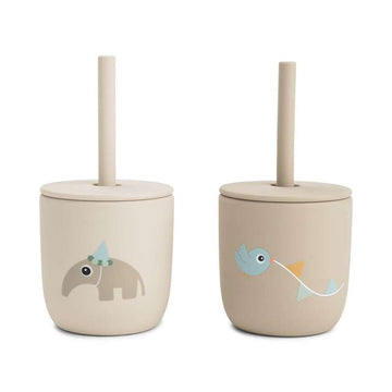 Done by Deer Sugrörskop - Silikon - 2 st. - Celebration - Sand 