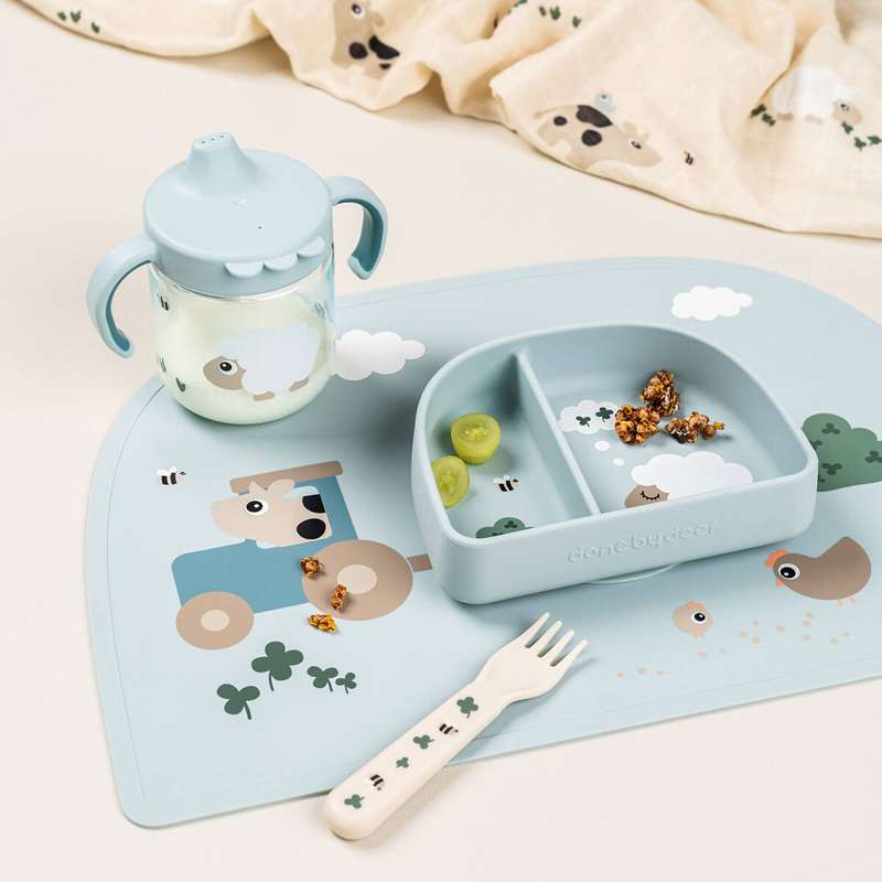 Done by Deer Lärningsstudkop m. Handtag - Tiny Farm - Blå 