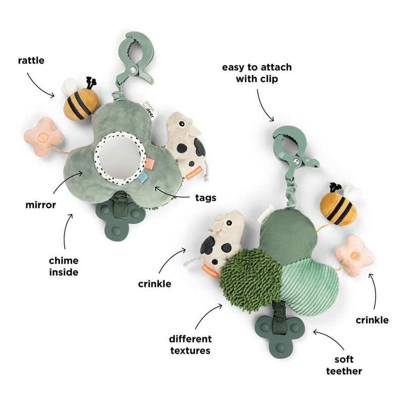 Done by Deer Aktivitetsspegel m. Clip - Tiny Farm - Grön 