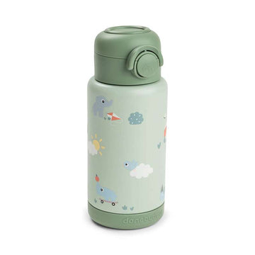Done by Deer Termosflaska m. sugrör - Celebration - 340ml - Grön 