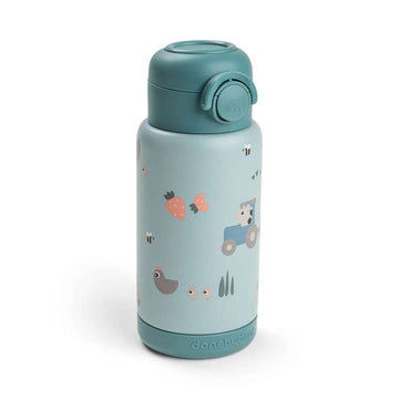 Done by Deer Termoflaska m. Sugrör - Tiny Trails - 340ml - Blå 