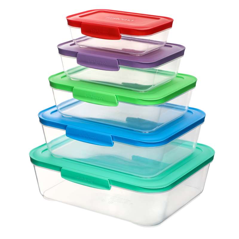 Sistema Matförvaring - Nest It - 5-Pack - Ass. Färger 
