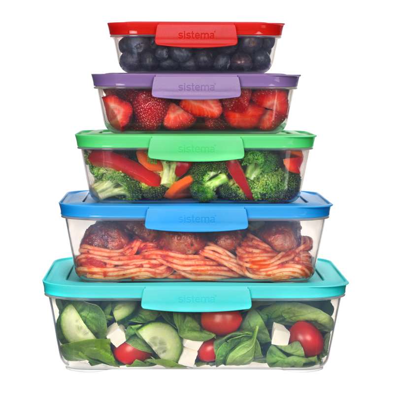 Sistema Matförvaring - Nest It - 5-Pack - Ass. Färger 