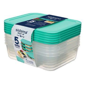 Sistema Matförvaring - Meal Prep Nest It - 5-Pack - 1.9L - Mintgrön 