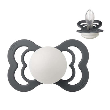 BIBS Symmetrisk Supreme napp - strl. 2 - Silikon - GLOW - Iron 