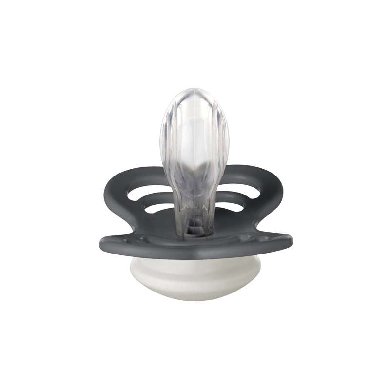 BIBS Symmetrisk Supreme napp - strl. 2 - Silikon - GLOW - Iron 