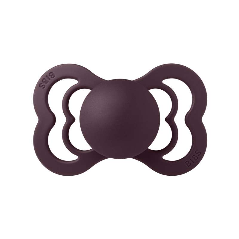 BIBS Symmetrisk Supreme napp - strl. 2 - Silikon - Plommon 