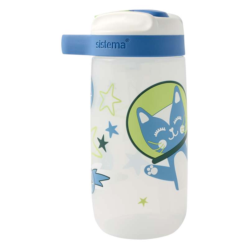 Sistema Easy Sip Bottle - Drikkedunk - Kids - 500ml - Space Kitty/White