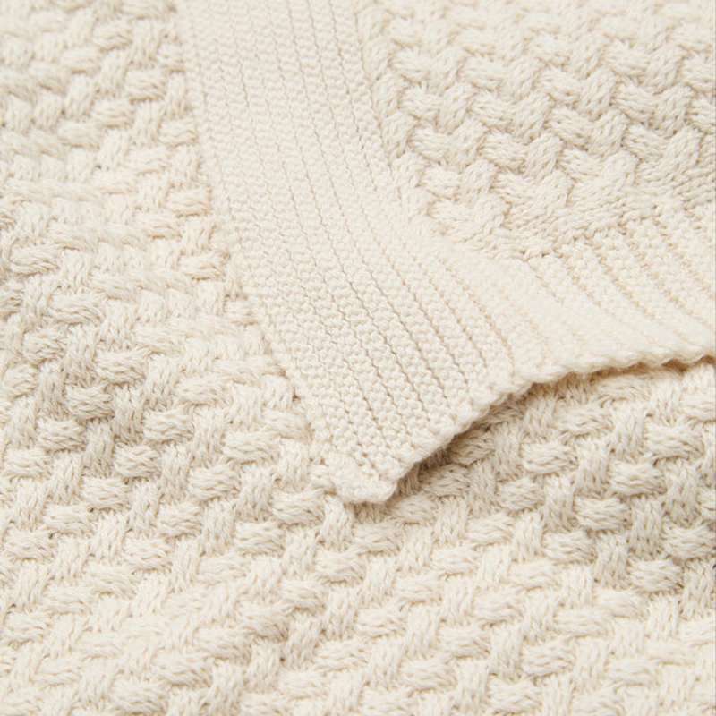 Cam Cam Copenhagen Harper Baby Stickad filt - GOTS - Off White 
