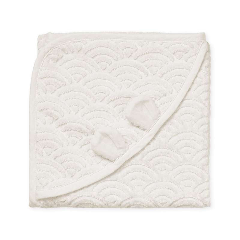 Cam Cam Copenhagen Handduk m. Huva och Öron - Baby - GOTS - Off White 