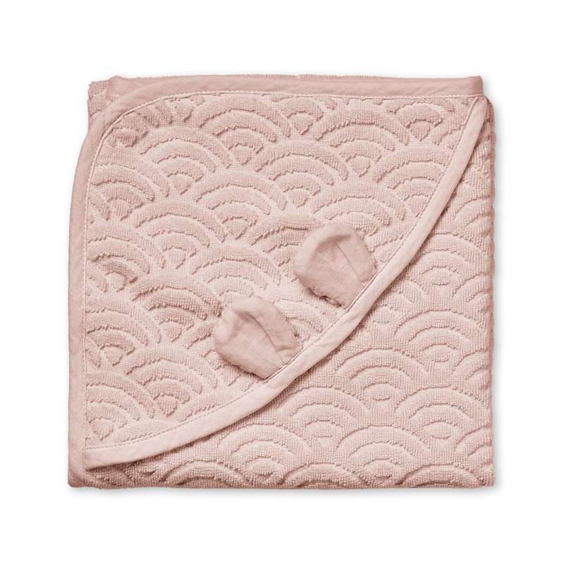 Cam Cam Copenhagen Handduk m. Huva och Öron - Baby - GOTS - Dusty Rose 