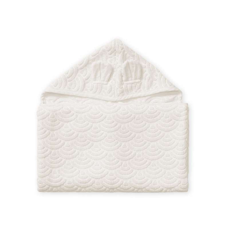 Cam Cam Copenhagen Handduk m. Huva och Öron - Junior - GOTS - Off White 