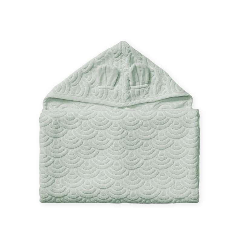 Cam Cam Copenhagen Handduk m. Huva och Öron - Junior - GOTS - Dusty Green 