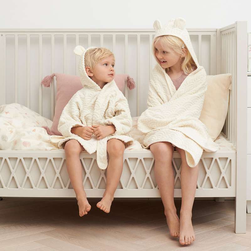 Cam Cam Copenhagen Badkar m. Huva och Öron - 3-4 år - GOTS - Off White 