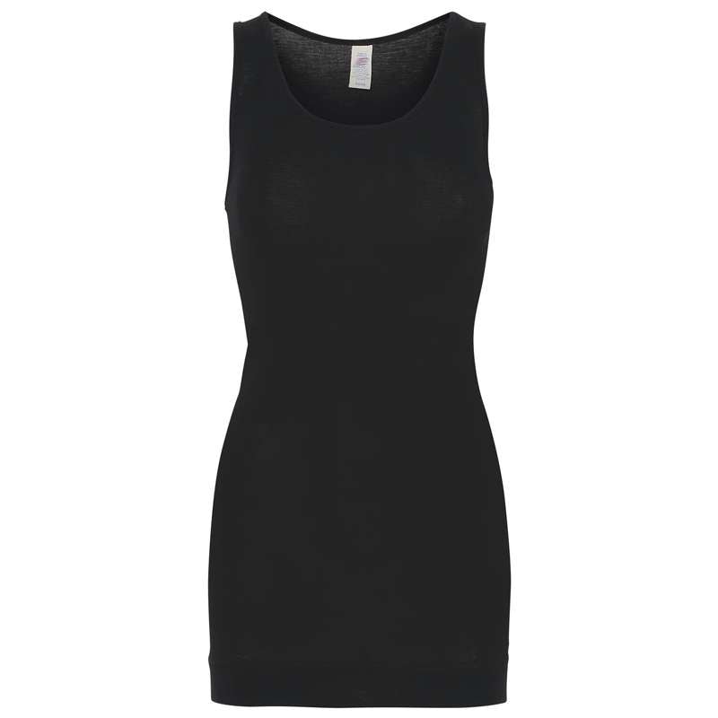 Engel Natur Undertröja för Kvinnor - Lång - Ull/Silke - Svart 