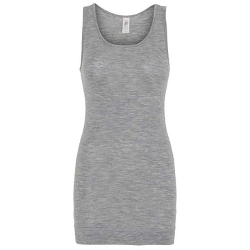 Engel Natur Undertröja för Kvinnor - Lång - Ull/Siden - Grå Melange 