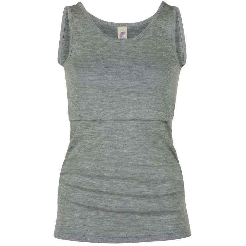 Engel Natur Ammetop - Ull/Silke - Ljusgrå Melange 