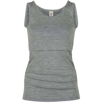 Engel Natur Ammetop - Ull/Silke - Ljusgrå Melange 