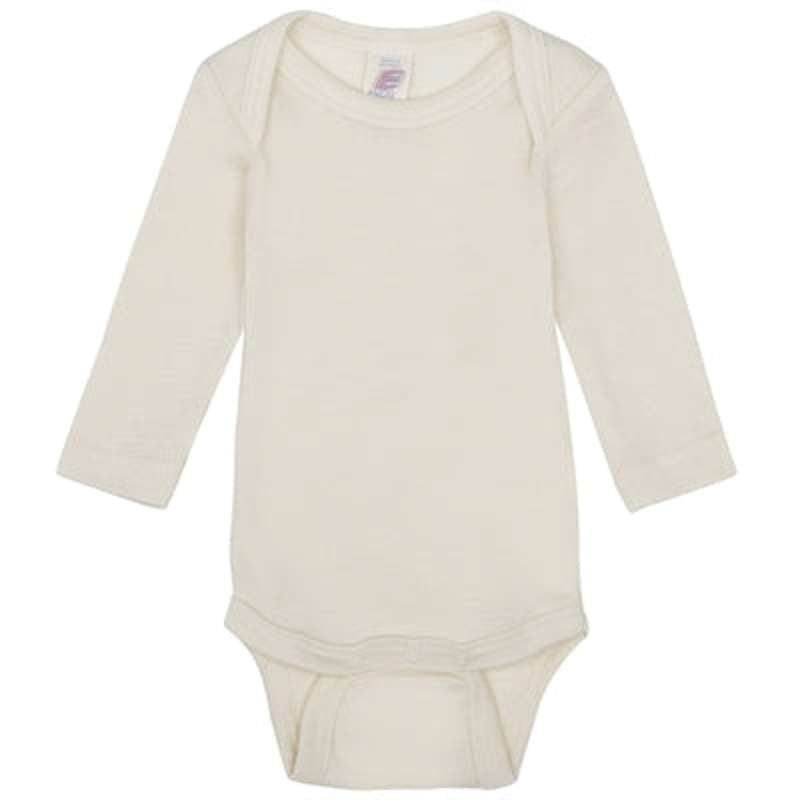 Engel Natur Kropp m. Långa Ärmar - Ull/Silke - Naturlig 