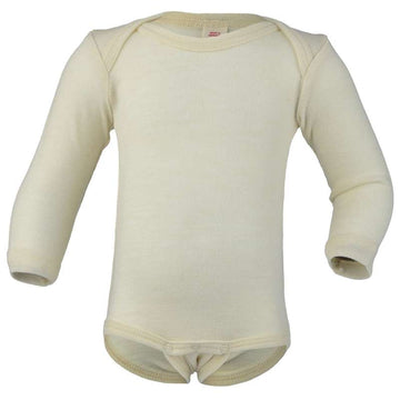 Engel Natur Kropp m. Långa Ärmar - Ull/Silke - Naturlig 