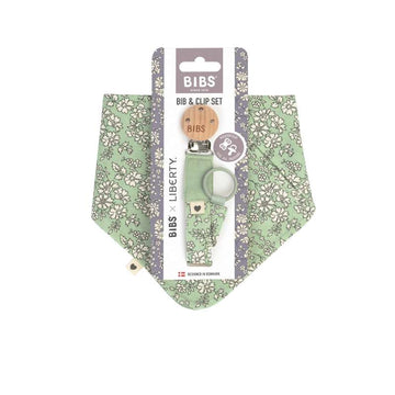 BIBS Tillbehör - Bandana Haklapp och Napparsnöre - Liberty - Capel/Sage 