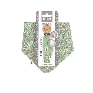 BIBS Tillbehör - Bandana Haklapp och Napparsnöre - Liberty - Capel/Sage 