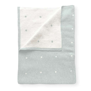 Alfabetdyr Babyfilt i Ekologisk Bomull - Dusty Mint 