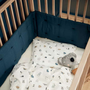 Leander Babysängkläder 70x100 cm - Forrest - Dusty Blue