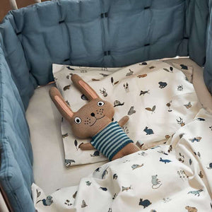 Leander Babysängkläder 70x100 cm - Forrest - Dusty Blue